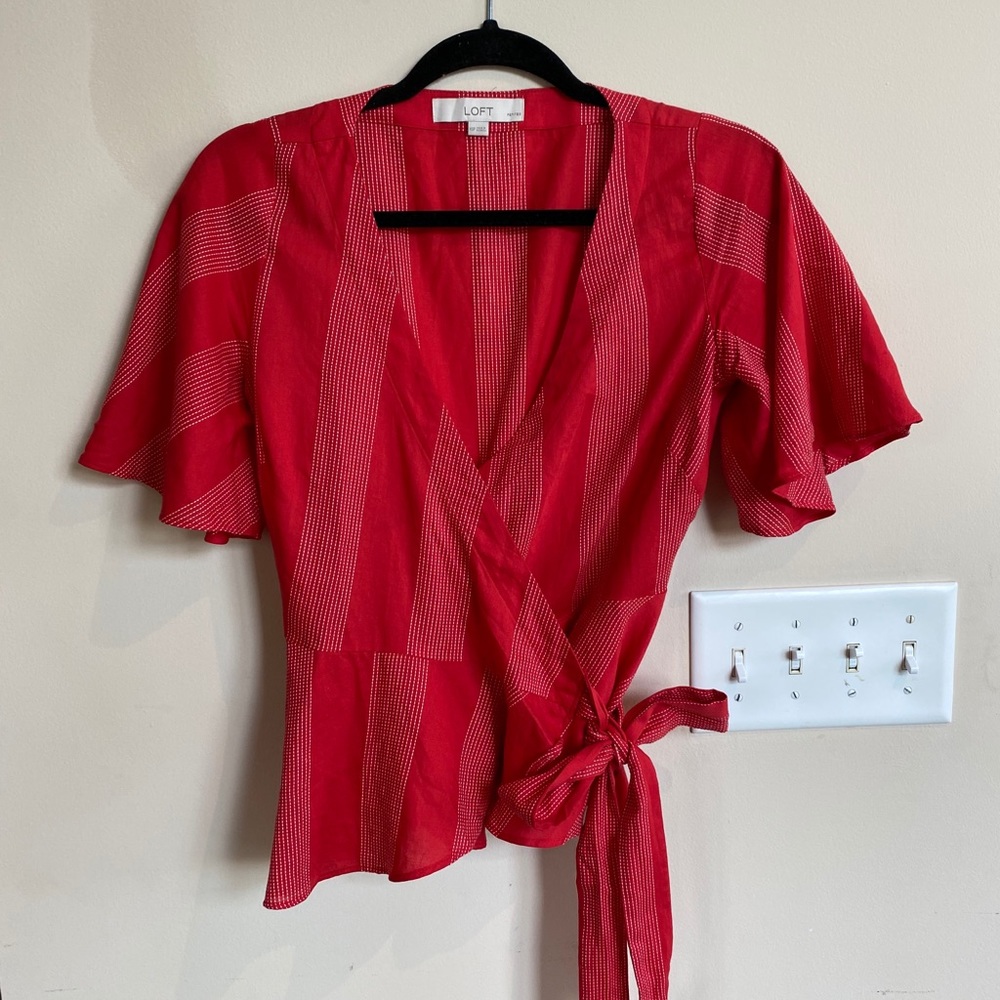 LOFT tie blouse (XSP)